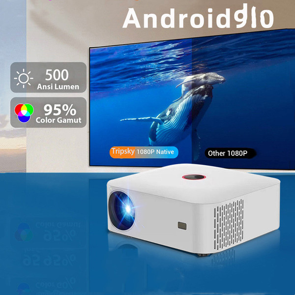 1080p HD Wireless Portable Home Projector Q119-CJYD1891532