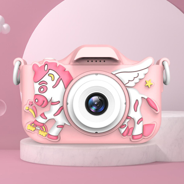Kids Mini Camera 2.0ips Display Hd Digital Camera Cartoon Educational Toy 800w Single Camera Pink K484-PEL_0OHUU67N