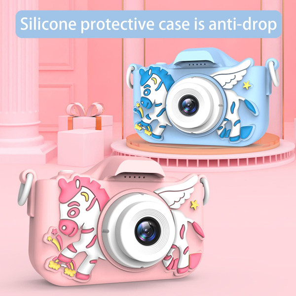 Kids Mini Camera 2.0ips Display Hd Digital Camera Cartoon Educational Toy 800w Single Camera Pink K484-PEL_0OHUU67N