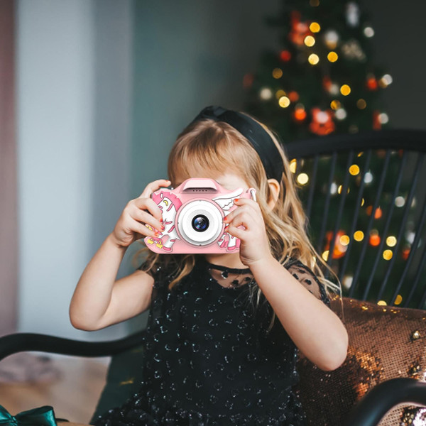Kids Mini Camera 2.0ips Display Hd Digital Camera Cartoon Educational Toy 800w Single Camera Pink K484-PEL_0OHUU67N