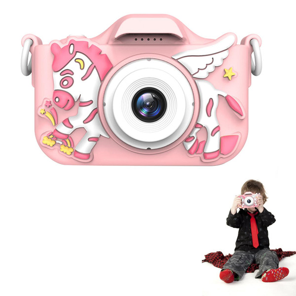 Kids Mini Camera 2.0ips Display Hd Digital Camera Cartoon Educational Toy 800w Single Camera Pink K484-PEL_0OHUU67N