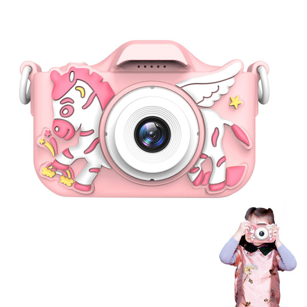 Kids Mini Camera 2.0ips Display Hd Digital Camera Cartoon Educational Toy 800w Single Camera Pink K484-PEL_0OHUU67N