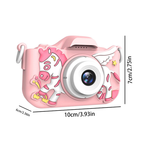 Kids Mini Camera 2.0ips Display Hd Digital Camera Cartoon Educational Toy 800w Single Camera Pink K484-PEL_0OHUU67N