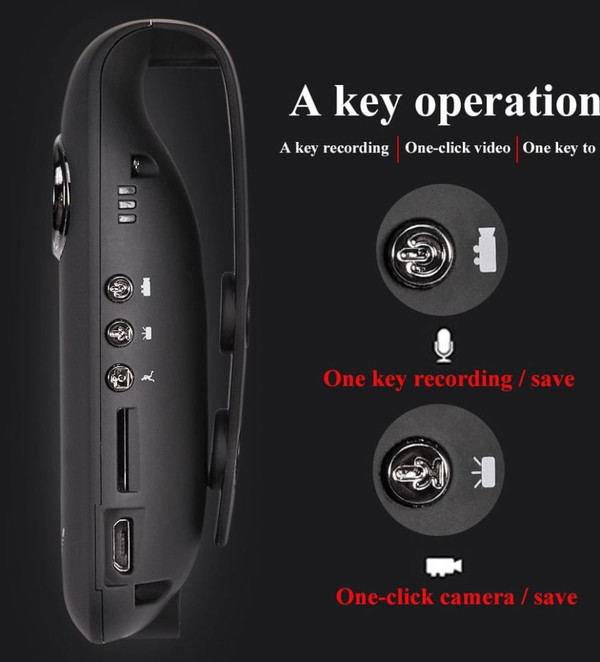 US HD 1080P 130° Mini Camcorder Dash Cam Police Body Motorcycle Bike Motion Camera black K484-PEL_05IY8O8Q_US
