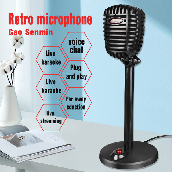 Computer Rotatable Usb  Microphone Drive-free Voice Chat Device Video Conference Microphone black K484-PEL_0I4JDVWI