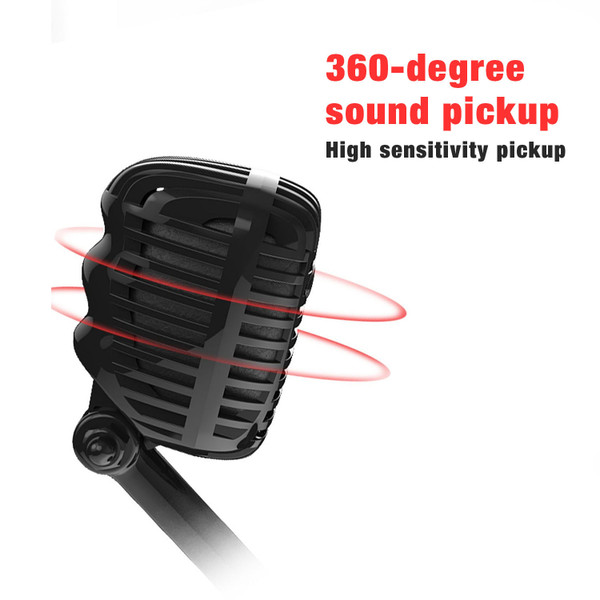 Computer Rotatable Usb  Microphone Drive-free Voice Chat Device Video Conference Microphone black K484-PEL_0I4JDVWI