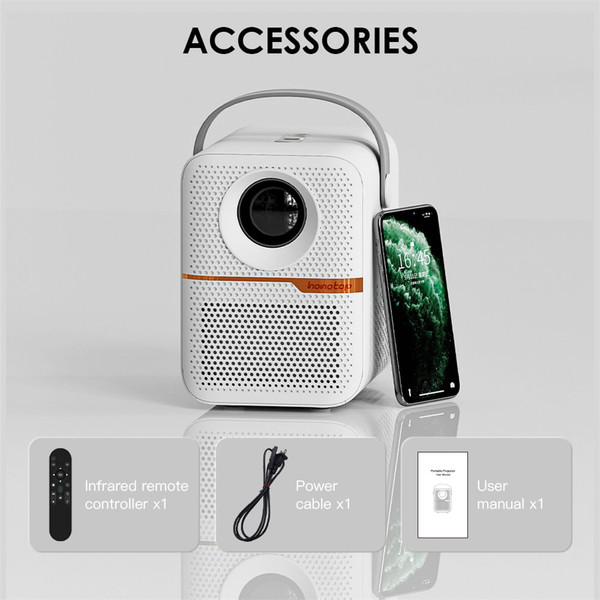 P10 Mini Projector 1080P 4k 2GB RAM 16GB ROM 2.4g Wi-Fi Bluetooth Projector Portable Home Theater V K484-PEL_0Q859TY7