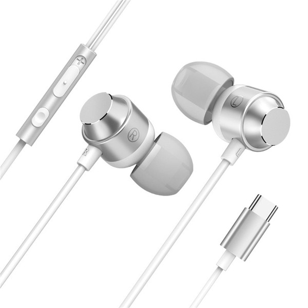 Type-C Headphones Compatible For 9 8 7 Pro P50 Pro Wire Control Bass Magnetic Earphones With Microp K484-PEL_0Q2XORFV