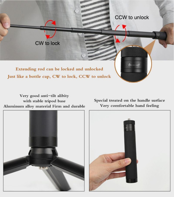 Smartphone Fixing Bracket Clamp Extending Rod Tripod for DJI OSMO POCKET Mobile phone bracket + (al K484-PTO_04RAT6OO
