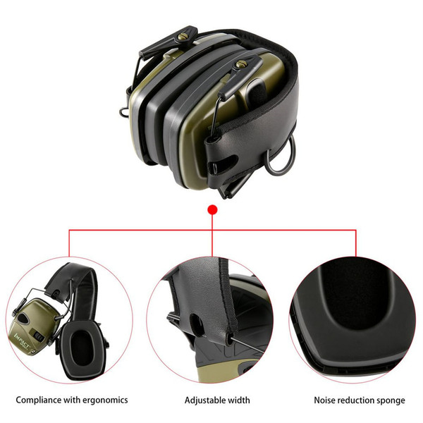 Electronic Ear Protection Safety Earmuffs NRR 22dB Noise Reduction Headphones Lightweight Hearing P K484-PEL_0S32TCOZ