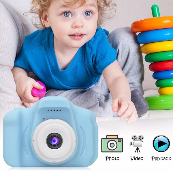 Kids Digital Video Camera Mini Rechargeable Children Camera Shockproof 8MP HD Toddler Cameras Child K484-PEL_08WCSXSE