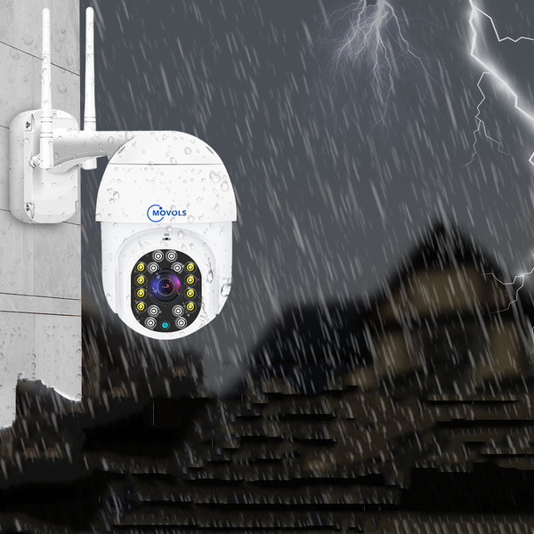2 Antennas 8LED Night Vision Light Moving Head IP Camera Wifi Wireless Remote Q119-CJSJ1207810