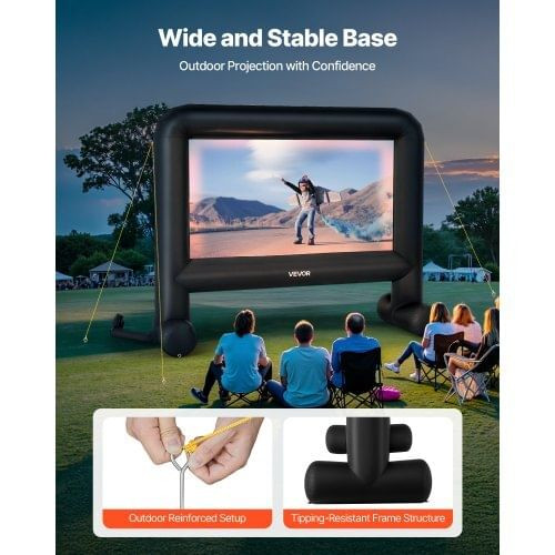 16FT Inflatable Movie Screen, Inflatable Projector Screen with Portable Storage Bag, 16:9 Easy Set  E415-XCQSTYPMZJS1S3W90001V1