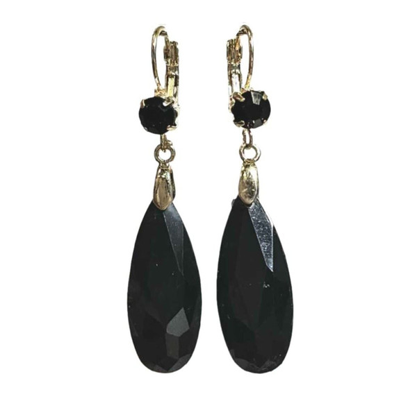 Color: BLACK ONYX - Ear Candy Drop Earrings K290-50685846159633