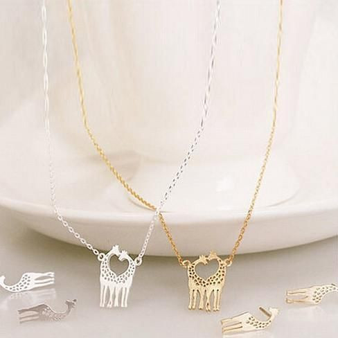 Color: 18kt Gold Plated - LOVE IS TALL Giraffe Love Necklace And Earrings Set of 3 K290-5744718405