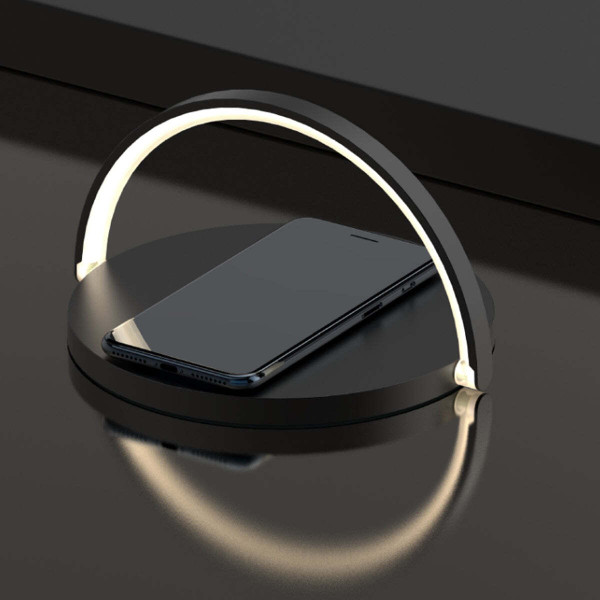 Color: BLACK ECLIPSE - Moonlit Soft Glow LED Light, Wireless Phone Charger And Stand K290-39268326047830