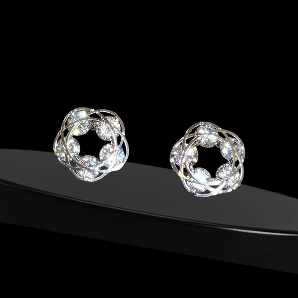 Color: SILVER - Five Star Stud Earrings A Good Luck Charm In Gold Silver And Rose Gold K290-51454922359057
