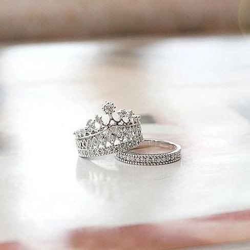 Size: 9 - Princess Ring Set Of 2 K290-1261852392