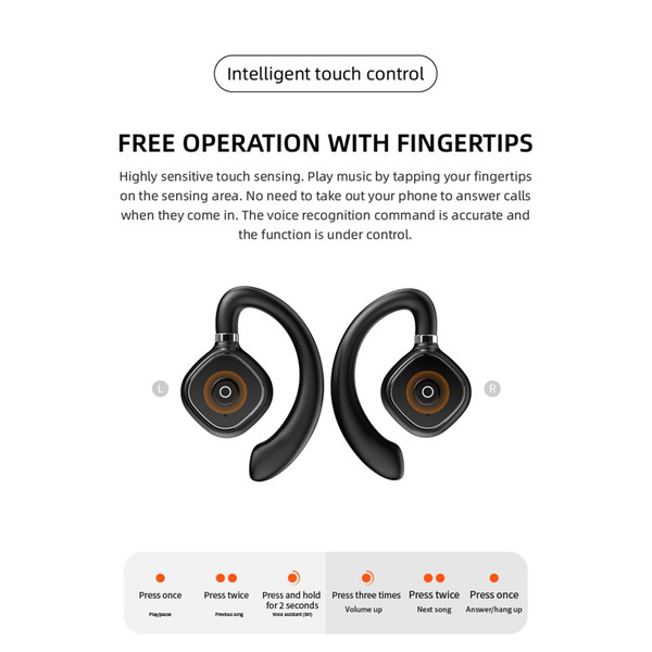 Wireless Bluetooth 5.3 Earphones Hi-fi Stereo Bass Open Ear Tws Earbuds Noise Cancelling Gaming Hea K484-PEL_0N2WPZAK