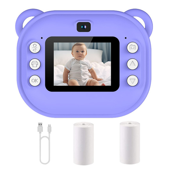 2 Inch Kids Camera 1080P Video Recorder Portable Digital Camera Toy Photo Instant Printing Mini Tod K484-PEL_0RQA1DN5