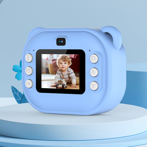 2 Inch Kids Camera 1080P Video Recorder Portable Digital Camera Toy Photo Instant Printing Mini Tod K484-PEL_0RQA1DN5