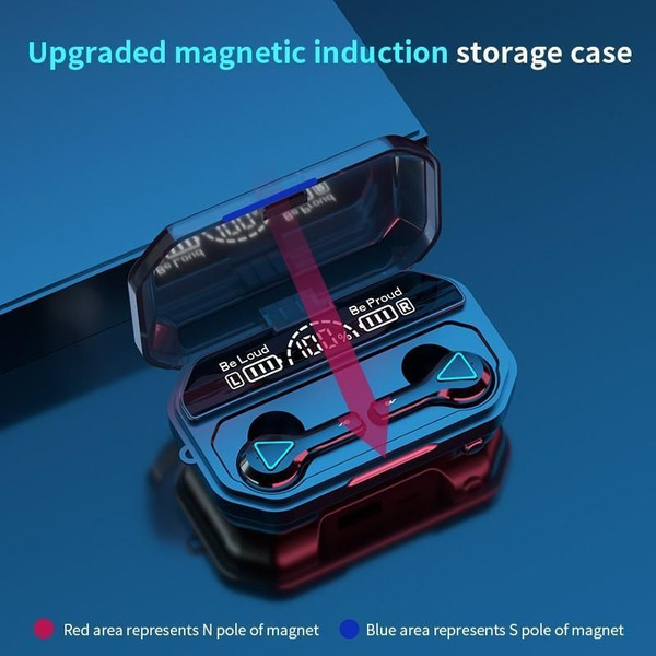 B16 Bluetooth  Headset Long-endurance Wireless Waterproof Earphones With  Charge  Box black K484-PEL_0HO183K9