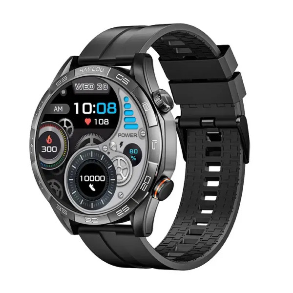Color: Gold, Ships From: CHINA - New! HAYLOU Solar 5 Voice Calling Smartwatch 1.58'' AMOLED Display F640-12000044615783311