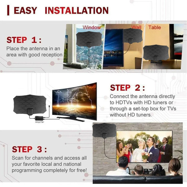 4k 1080p Hd Digital Tv Antenna with Amplifier Signal Booster 3600 Miles Range Signal Receiver Anten K484-PEL_0OQF5CEQ