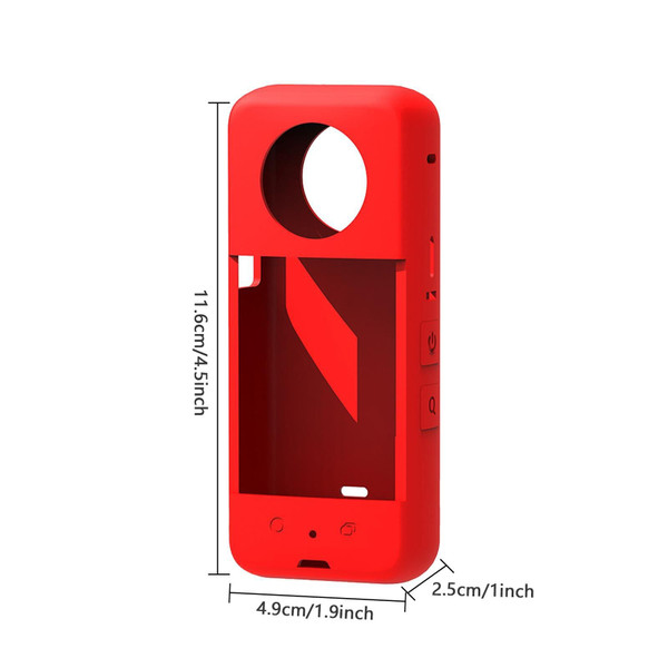 Silicone Case Anti-drop Sleeve Dustproof Protective Cover Compatible For Insta360 X3 Camera Accesso K484-PEL_0NWTH5A3
