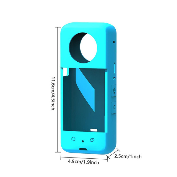 Silicone Case Anti-drop Sleeve Dustproof Protective Cover Compatible For Insta360 X3 Camera Accesso K484-PEL_0NWTH5A3