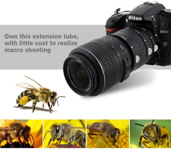 Auto Focus Macro Extension Tube Set Metal Mount for Nikon AF AF-S DX FX SLR Cameras  black K484-PEL_0GCS9VJ2