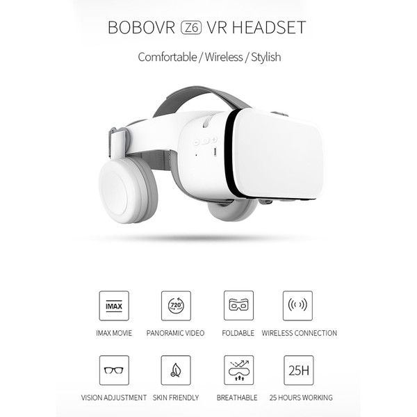 Z6 VR 3D Glasses Virtual Reality Mini Cardboard Helmet VR Glasses Headsets BOBO VR for 4.7-6.2 inch K484-PEL_0FL5HU05