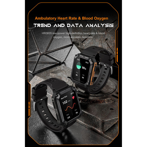 US C20pro Men Smart Watch Bluetooth Call 1.83 Inch HD Screen Waterproof Sports Smartwatch Orange K484-PEL_0P6MERVY_US