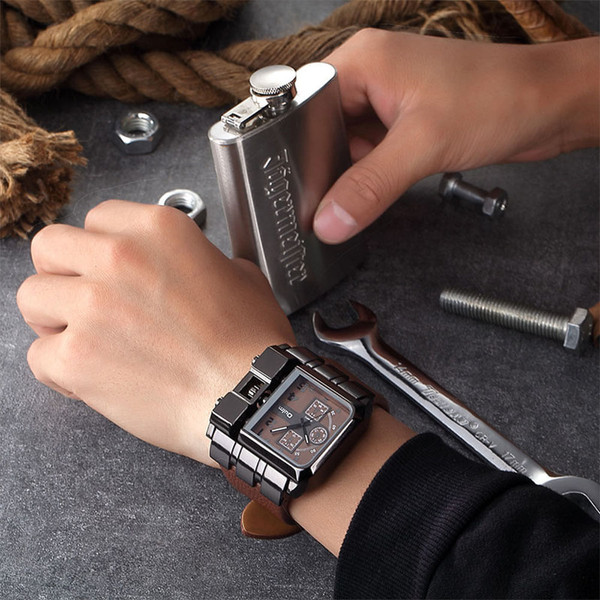 US LINTIMES Fashion Rectangle Watch Quartz Movement Casual Wristwatch  black K484-PBY_0CPNYQQB_US