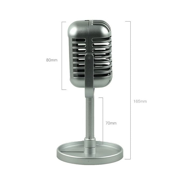 Classic Retro Dynamic Vocal Microphone Vintage Style Mic Universal Stand Compatible Live Performanc K484-PEL_0COLM1L5