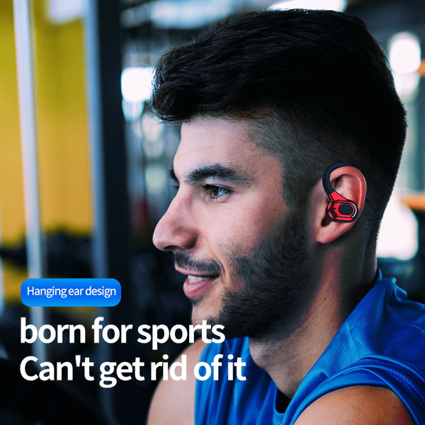 M-l8 Bluetooth Earphone with Charging Cabin Mini In-ear Business Sports Hanging Ear Headsets Red K484-PEL_0NEP9YGU