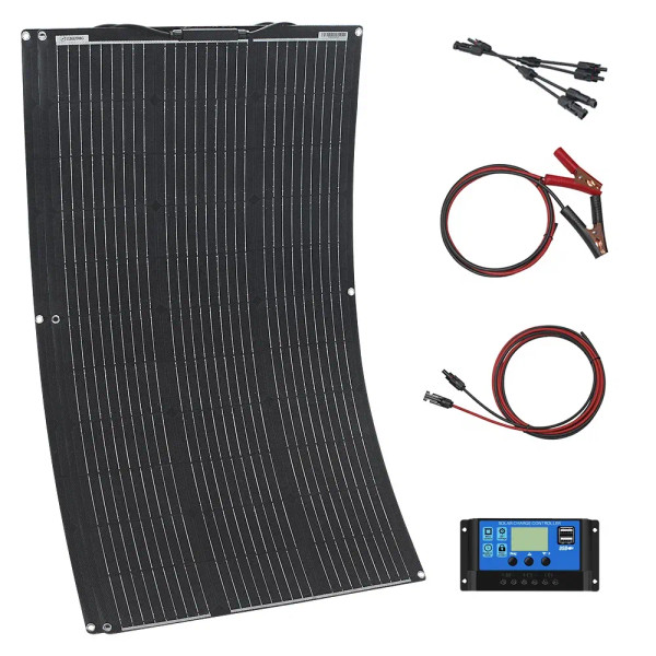Color: Silver / Gray, Ships From: CHINA - Top Solar panel kit and 300w 200w 100w flexible solar pan F640-12000044829709998