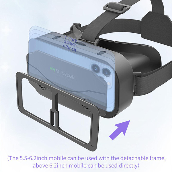 3d Virtual Reality Gaming Glasses Headset Dual Adjustable Focal Lengths Vr Glasses For 4.5-7.0 Inch K484-PEL_0NU0YOPG