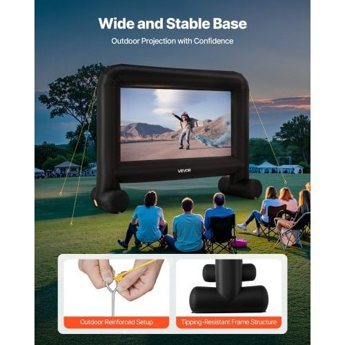 15FT Inflatable Movie Screen, Inflatable Projector Screen with Portable Storage Bag, 16:9 Easy Set  E415-XCQSTYPMZJS1ZSUV8001V1