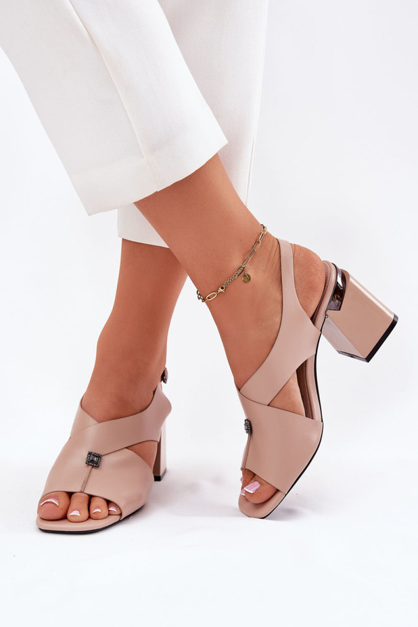 beige - Heel sandals model 212827 Step in style U704-212827