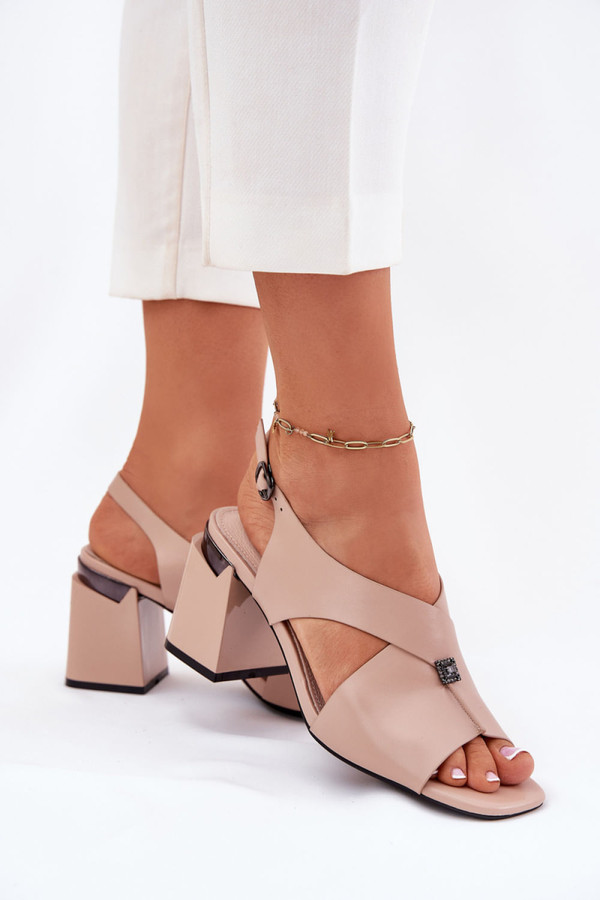 beige - Heel sandals model 212827 Step in style U704-212827