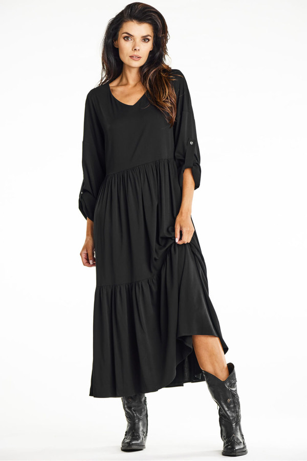 black - Daydress model 200586 awama U704-200586