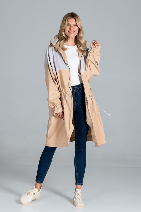 beige - Coat model 157552 Figl U704-157552