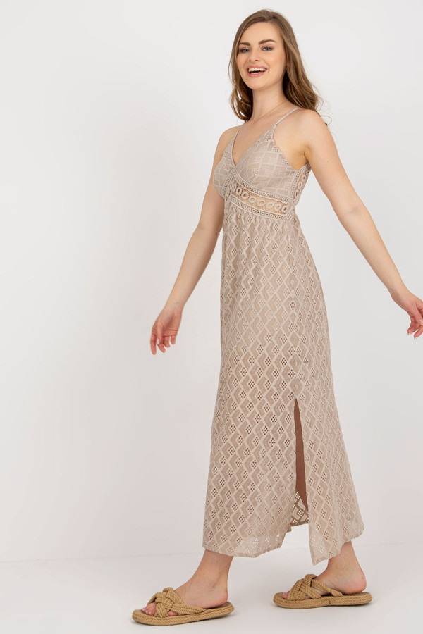 beige - Daydress model 181157 Och Bella U704-181157