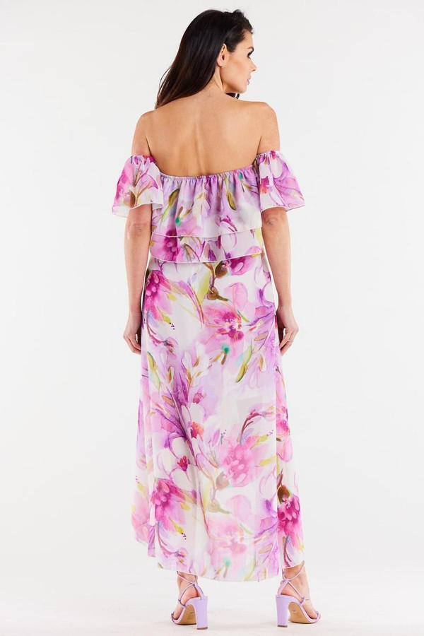 violet - Long skirt model 196620 awama U704-196620