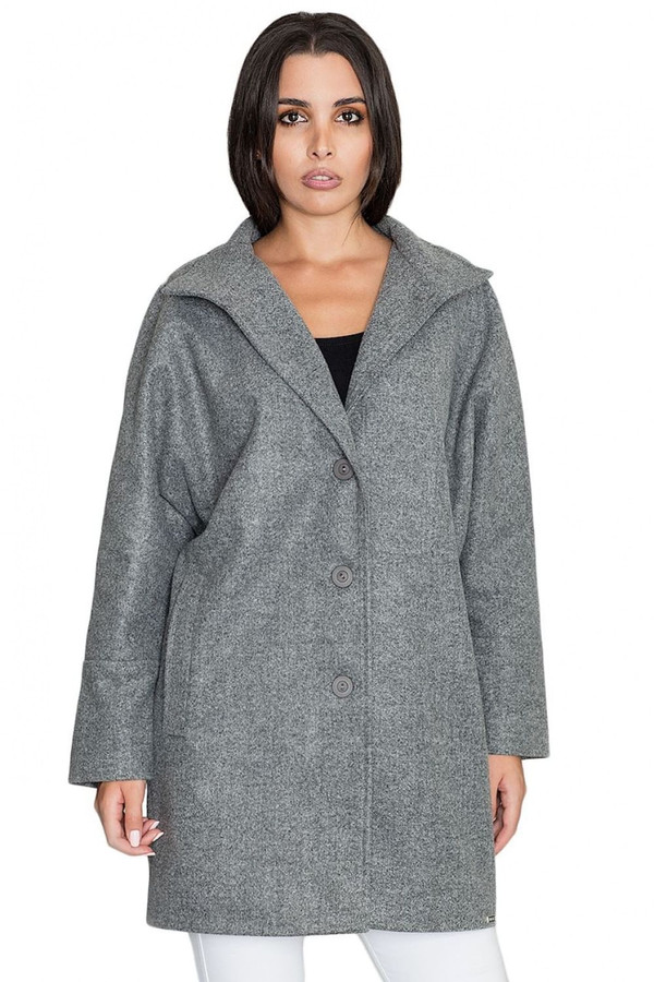 grey - Coat model 111016 Figl U704-111016