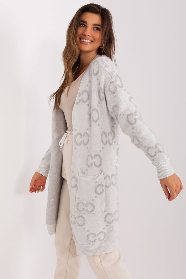 grey - Cardigan model 187555 AT U704-187555