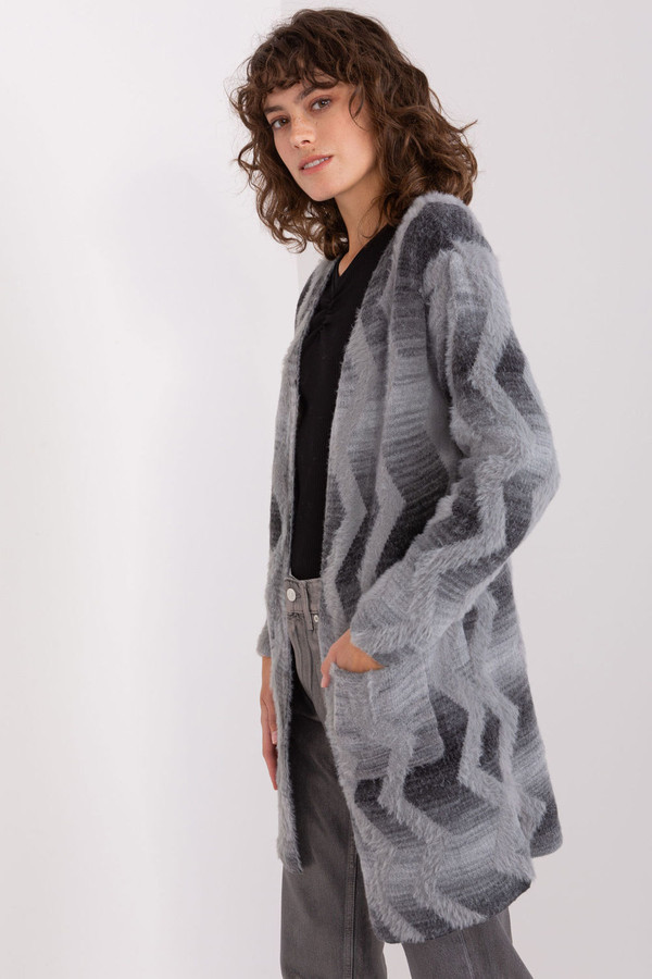 grey - Cardigan model 188854 AT U704-188854