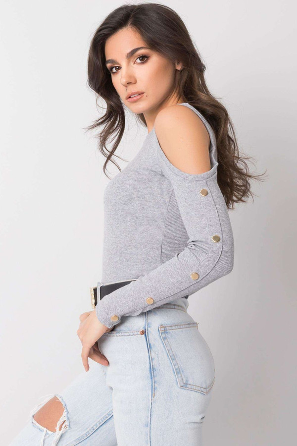 grey - Blouse model 168733 Rue Paris U704-168733