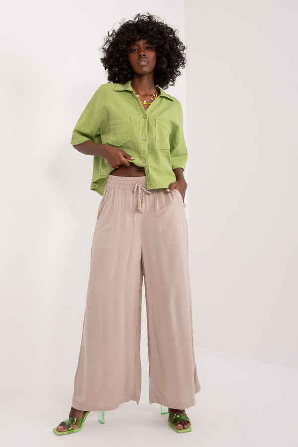 beige - Women trousers model 197538 Sublevel U704-197538